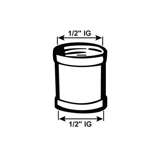 CORNAT Muffe, Messing, Innengewinde: 1/2" 4 CORNAT Muffe, Messing, Innengewinde: 1/2" – Bild 4