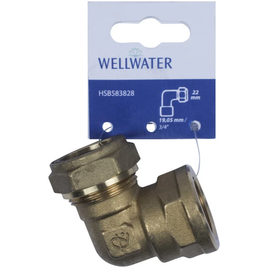 WELLWATER Winkelverschraubung, Messing, Innengewinde: 3/4" 3 WELLWATER Winkelverschraubung, Messing, Innengewinde: 3/4" – Bild 3