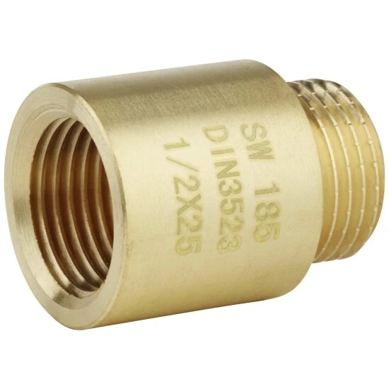 WELLWATER Hahnverlängerung, Messing, Innengewinde: 1/2" 1 WELLWATER Hahnverlängerung, Messing, Innengewinde: 1/2"