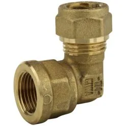 WELLWATER Klemmring-Winkel, Messing, Innengewinde: 3/8"