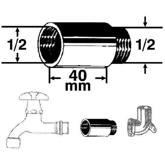 SANITOP-WINGENROTH Hahnverlängerung, Siliziumbronze 2 SANITOP-WINGENROTH Hahnverlängerung, Siliziumbronze – Bild 2