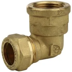 WELLWATER Klemmring-Winkel, Messing, Innengewinde: 3/4"