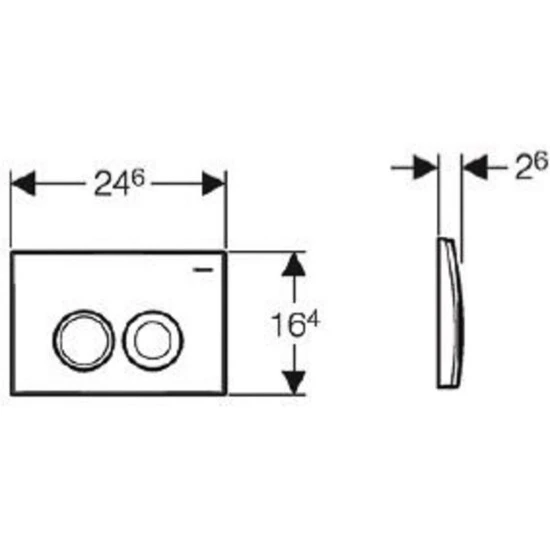 GEBERIT Betätigungsplatte »DELTA21«, Silberfarben 2 GEBERIT Betätigungsplatte »DELTA21«, Silberfarben – Bild 2