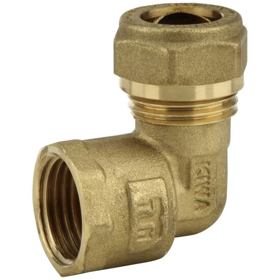 WELLWATER Klemmring-Winkel, Messing, Innengewinde: 1/2" 1 WELLWATER Klemmring-Winkel, Messing, Innengewinde: 1/2"