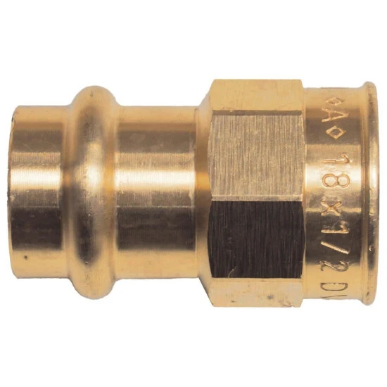 CORNAT Press-Übergangsmuffe, Rotguss, Innengewinde: 1/2" 1 CORNAT Press-Übergangsmuffe, Rotguss, Innengewinde: 1/2"