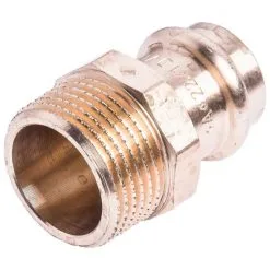 CORNAT Press-Übergangsnippel, Rotguss