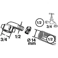 WELLWATER Schlauchverschraubung, Messing -Sanitärinstallation Verkäufe unnamed file 3554