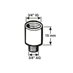 CORNAT Verlängerung, Messing, Innengewinde: 3/4" -Sanitärinstallation Verkäufe unnamed file 3629