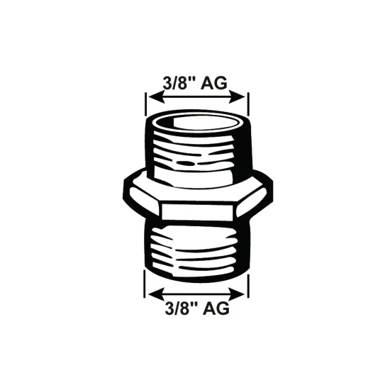 CORNAT Doppelnippel, Messing 3 CORNAT Doppelnippel, Messing – Bild 3