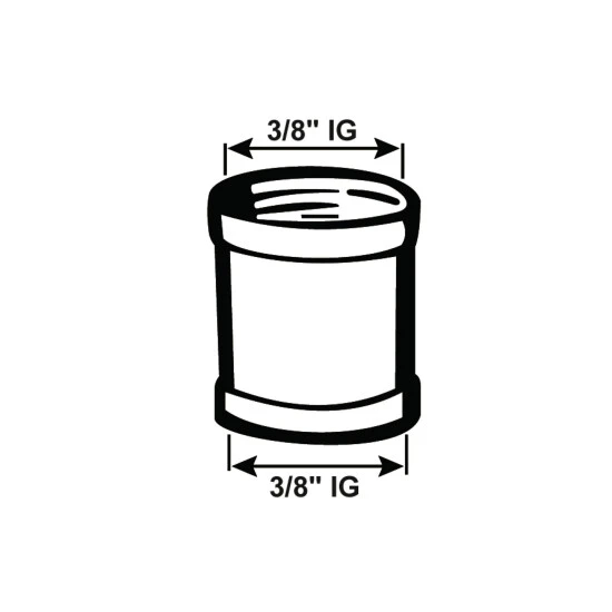 CORNAT Muffe, Messing, Innengewinde: 3/8" 4 CORNAT Muffe, Messing, Innengewinde: 3/8" – Bild 4