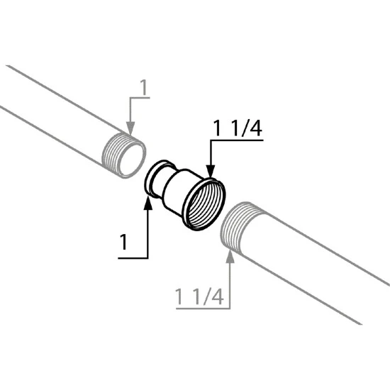 SANITOP-WINGENROTH Reduziermuffe, Messing 2 SANITOP-WINGENROTH Reduziermuffe, Messing – Bild 2