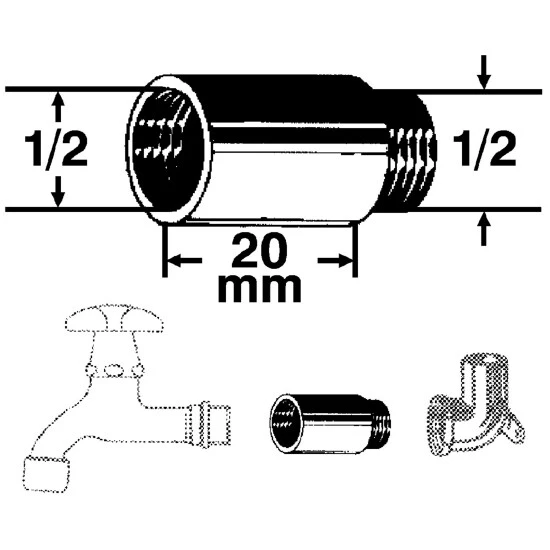 SANITOP-WINGENROTH Hahnverlängerung, Siliziumbronze 2 SANITOP-WINGENROTH Hahnverlängerung, Siliziumbronze – Bild 2