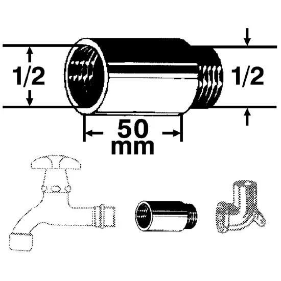 SANITOP-WINGENROTH Hahnverlängerung, Siliziumbronze 2 SANITOP-WINGENROTH Hahnverlängerung, Siliziumbronze – Bild 2