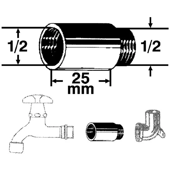SANITOP-WINGENROTH Hahnverlängerung, Siliziumbronze 2 SANITOP-WINGENROTH Hahnverlängerung, Siliziumbronze – Bild 2