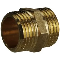 WELLWATER Doppelnippel, Messing