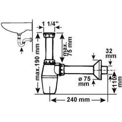 CORNAT Röhrensiphon, Messing/Metall, 1 1/4" 3 CORNAT Röhrensiphon, Messing/Metall, 1 1/4" -Sanitärinstallation Verkäufe unnamed file 395