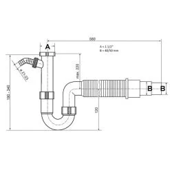 CORNAT Röhrensiphon, Kunststoff, 1 1/2" -Sanitärinstallation Verkäufe unnamed file 399