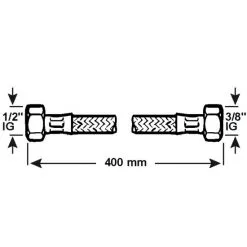 CORNAT Verbindungsschlauch, Länge: M, 10 Bar (max.), Edelstahl -Sanitärinstallation Verkäufe unnamed file 449