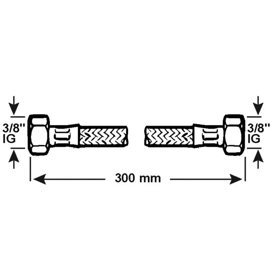 CORNAT Verbindungsschlauch, Länge: M, 10 Bar (max.), Edelstahl 2 CORNAT Verbindungsschlauch, Länge: M, 10 Bar (max.), Edelstahl – Bild 2
