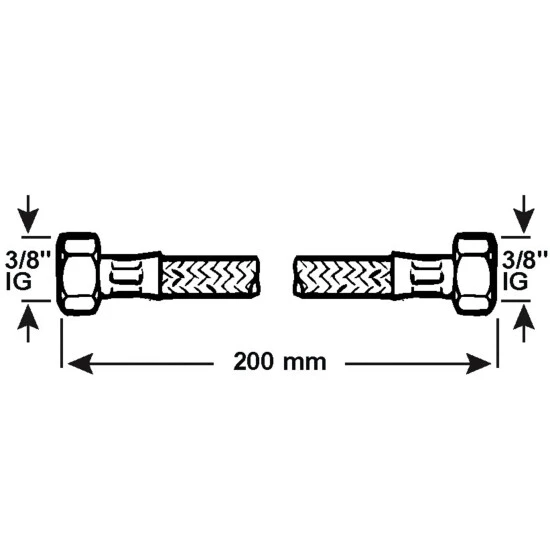 CORNAT Verbindungsschlauch, Länge: M, 10 Bar (max.), Edelstahl 2 CORNAT Verbindungsschlauch, Länge: M, 10 Bar (max.), Edelstahl – Bild 2