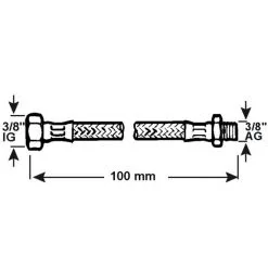 CORNAT Verbindungsschlauch, Länge: M, 10 Bar (max.), Edelstahl -Sanitärinstallation Verkäufe unnamed file 507