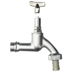 WELLWATER Auslaufventil, Messing Verchromt, 1/2"