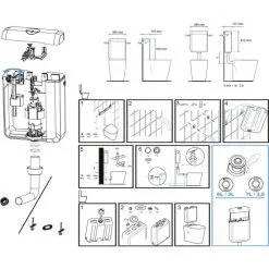 CORNAT Spülkasten, BxHxT: 340 X 415 X 137 Mm, Weiß -Sanitärinstallation Verkäufe unnamed file 549