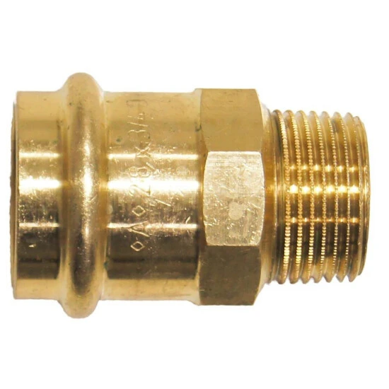 CORNAT Press-Übergangsnippel, Rotguss 1 CORNAT Press-Übergangsnippel, Rotguss