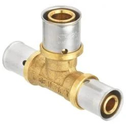 CORNAT Press-T-Stück »T-Stück«, Messing/Edelstahl