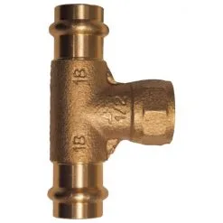 CORNAT Press-T-Stück, Rotguss, Innengewinde: 1/2"