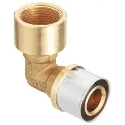 CORNAT Presswinkel, Messing/Edelstahl, Innengewinde: 3/4"