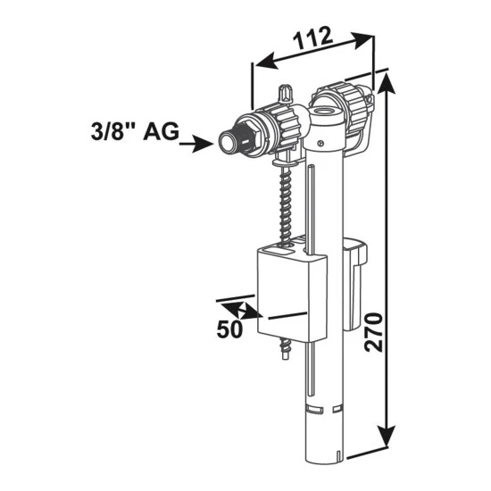 Füllventil »Universal«, Weiß 3 Füllventil »Universal«, Weiß – Bild 3