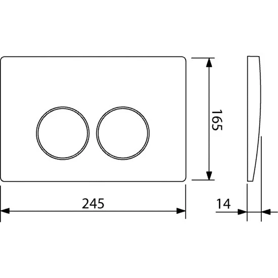 GEBERIT Betätigungsplatte »DELTA21«, Weiß 3 GEBERIT Betätigungsplatte »DELTA21«, Weiß – Bild 3