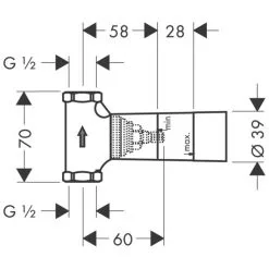 HANSGROHE Absperrventil »Absperrventil DN 15 «, Aluminium, 1/2" -Sanitärinstallation Verkäufe unnamed file 818