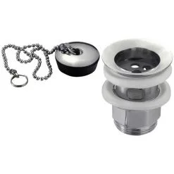 WELLWATER Ablaufventil, Messing/Edelstahl,, 1 1/4"